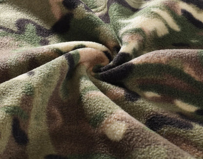 Outdoor Camouflage Fleece Jacket Double-Sided Shake Fleece Cardigan Tactical Jacket Warm Mountaineering Suit