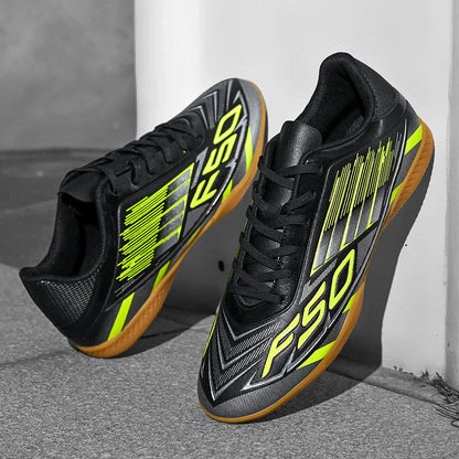 Men's special five-a-side IC indoor flat bottom football shoes suitable for indoor football fields, comfortable and breathable