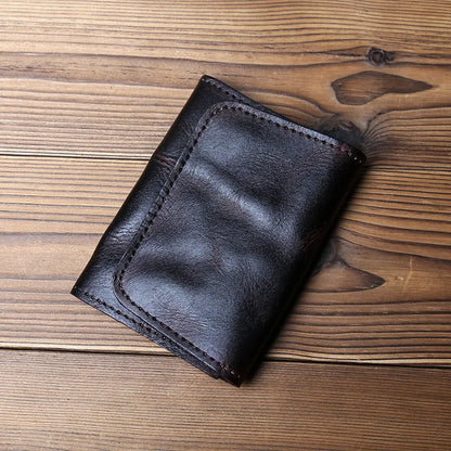 Retro Leather Men's Card Pack Natural Cowhide Change Pack Key Bag Ladies Bank Card Pack Driving License Package