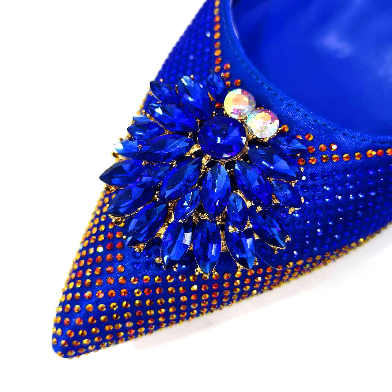 2024 Italian Design Rhinestone Luxury Wine Colour Pointed Toe Shoe & Bag Set Women's High Heels for Parties By Venus Chan