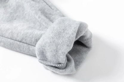 Mens soft comfortable Boston print hooded sweatshirt sweatpants set eco-friendly thin velvet warm autumn winter hoodies