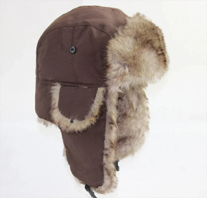 Winter Mens Ushanka Trapper Hat Russian Trooper Ear Flap Cap Earflap