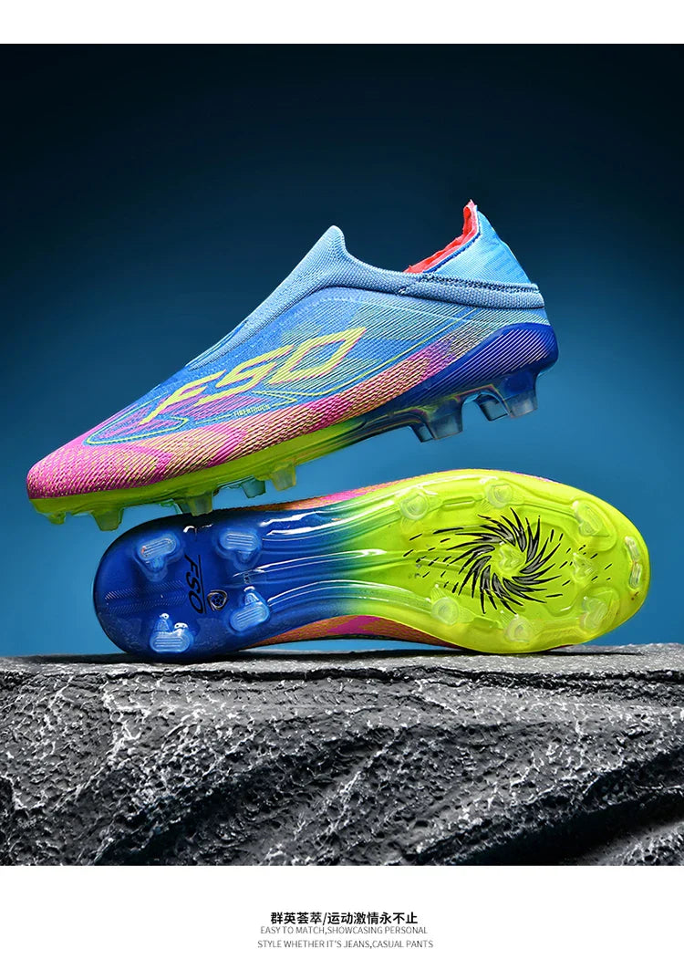 Men Society Soccer Shoes Cleats FG/TF Professional Original Women Football Boots Grass Indoor Training Unisex Non Slip Sneaker