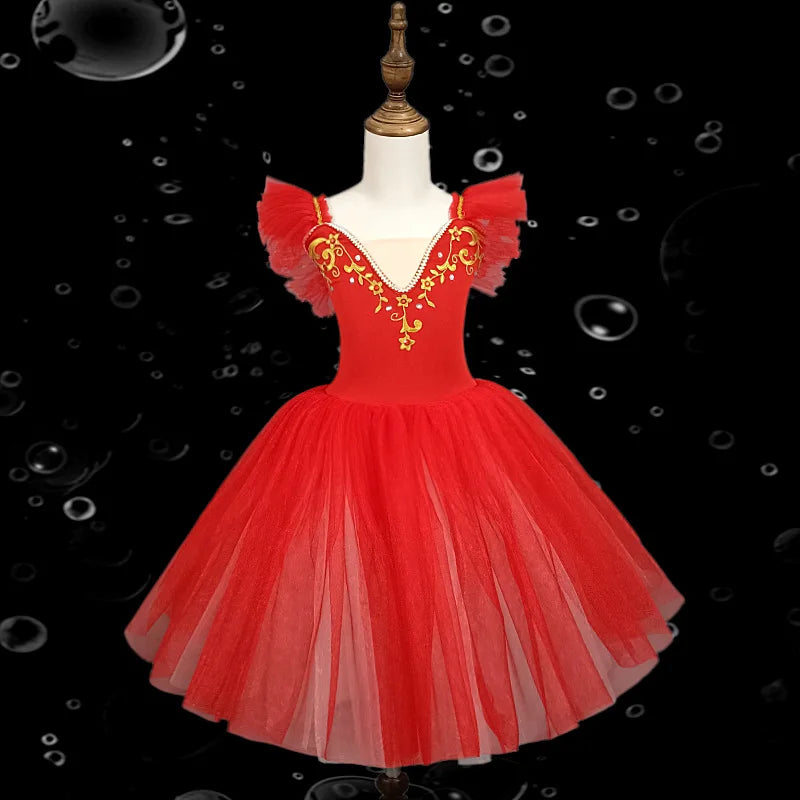 Fashion Children's Day Ballet Dress Kids Tutu Puffy Dance Wear Princess Dresses Girls Summer Performance Clothes Girl Vestidos