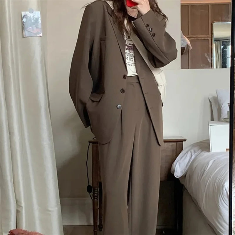2025 New Spring Summer Elegant Office Lady Coat Loose Solid Thin Long Sleeved Women Blazer All-Match Casual Jacket