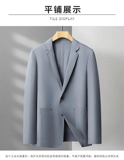 Sunscreen Jacket Blazer - Men's Fashionable Lightweight Business Casual Versatile Casual Cool and Light Thin Elastic Blazer