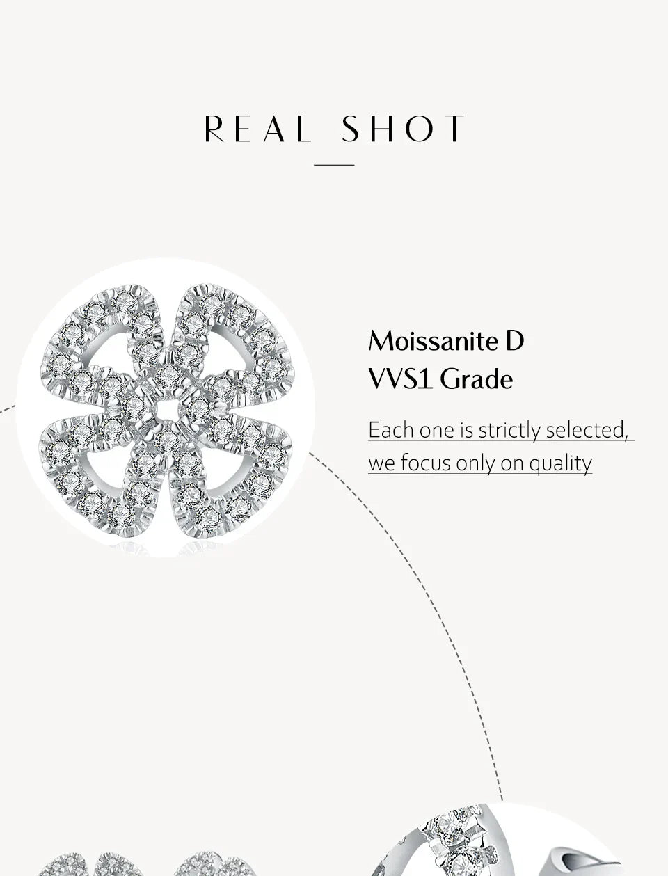 New Women Moissanite Gemstone Stud Earrings For Women Solid 925 Sterling Silver D Color Solitaire Fine Jewelry For Gift