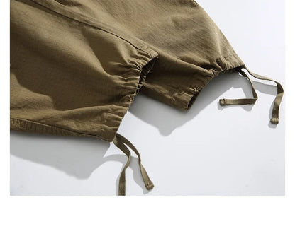 High Quality Cotton Cargo Pants Mens Clothing Plus Size Casual Pants Japanese Harajuku Casual Tactical Joggers Baggy Trousers
