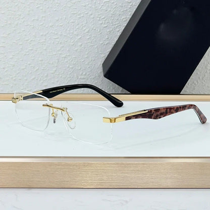 Luxury THE ARTIST I Rimless Sunglasses Alloy Acetate Designer Brand Fashion Design Irregular Square UV400 High Quality Men Women