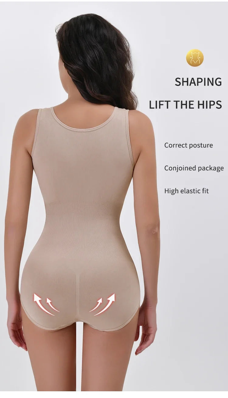 Bodysuit Shapewear Double Breasted Tummy Control Body Shaper Postpartum Slimming Woman Waist Trainer Flat Belly  Comfort Corset