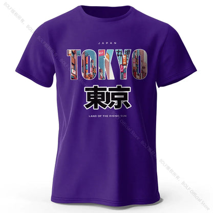 Tokyo Printed Fashion Forward 100% Cotton T-Shirt, Ultra Soft Round Neck Short Sleeve Tee, Perfect for Men & Women