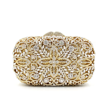 New Rhinestone Clutch Purse Women Elegant Wedding Party Bride Bag Prom Evening Handbag Sparkly Crystal Diamond Birthday Gift