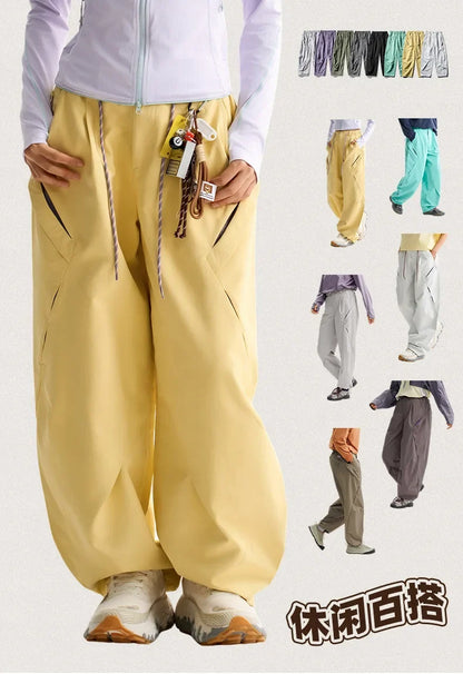 Men Women Lightweight Waterproof Quick Dry Outdoor Sport Hiking Loose Casual Techwear Track Cargo Pant Joggers Trousers