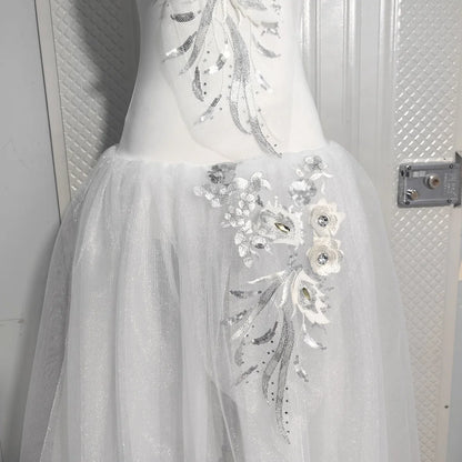 Long Ballet Tutu Skirts Flower Lace Dress Performance Costumes Princess Dance Practice Romantic Dress