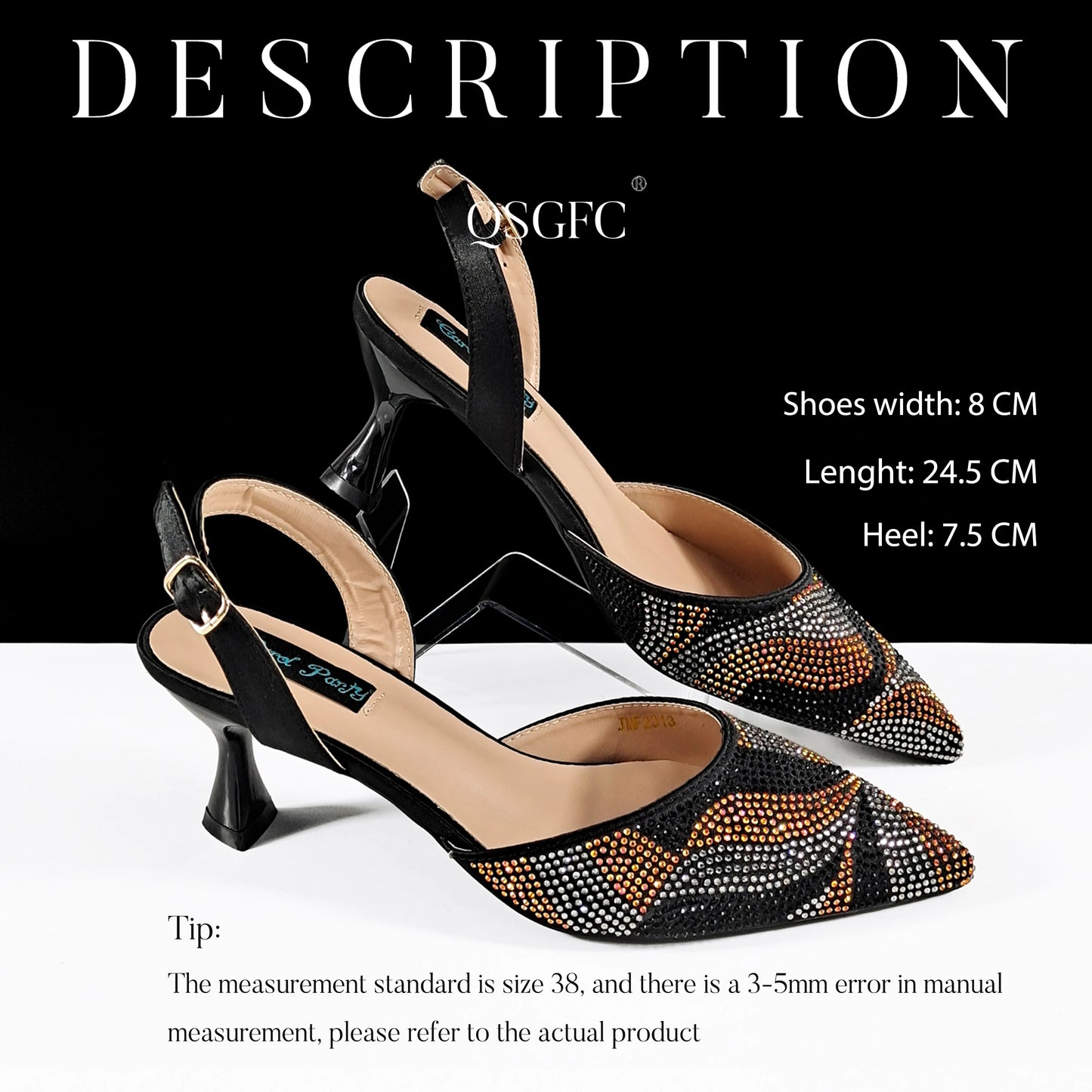 Festive Elegance Spot Goods Dazzling Heels and Chic Long Bag Clutch Perfect Combination Of Shoes And Bag for Special Occasions