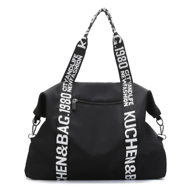 Women's Large Capacity Nylon Shoulder Bag Casual Top-Handle Fashion Tote Crossbody Handbag