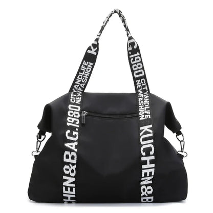 Women's Large Capacity Nylon Shoulder Bag Casual Top-Handle Fashion Tote Crossbody Handbag