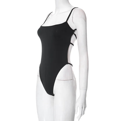 Black Slim Sexy Bodysuit Lingerie Backless Corset Top Patchwork Bodys Para Mujer De Vestir Summer Fashion Trends Women Clothing