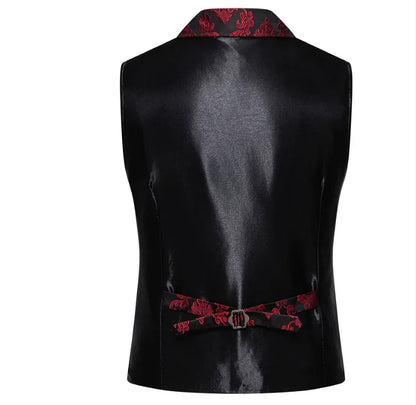New Men Jacquard Suit Vest Loose Tops Red / Green  / Blue / Pink Fashion Male Wedding Prom Party Luxury Dress Waistcoat