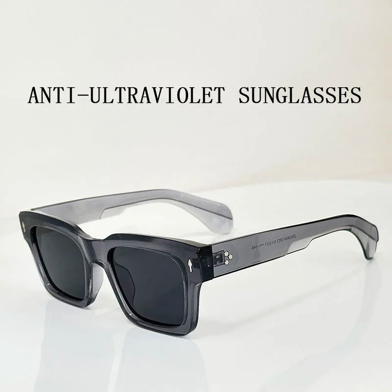 Vintage Square Sunglass Men Vacation Fashion Glasses Retro Sunglasses Women Trendy Fashion Glasses Gafas De Sol Hombre Zonnebril