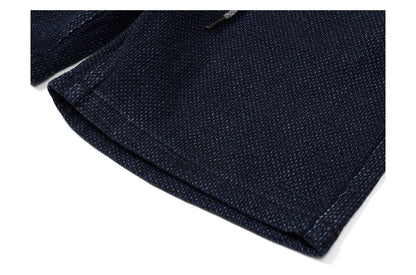 High Standard Series 2025 Summer New 13oz Indigo Sashiko Cloth Fabric Denim Shorts Loose 100% Cotton Vintage Shorts