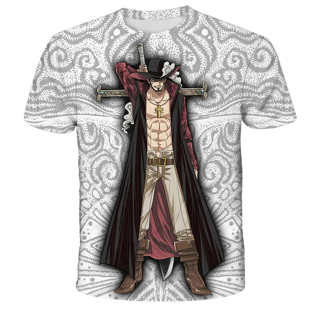 New Japanese anime One Piece cartoon children's adult 3D printed top T-shirt One Piece Dragon Ball boy cartoon top T-shirt