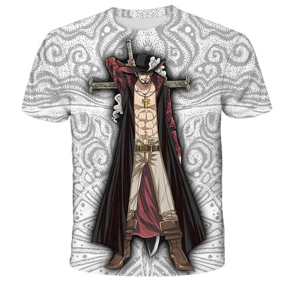 New Japanese anime One Piece cartoon children's adult 3D printed top T-shirt One Piece Dragon Ball boy cartoon top T-shirt