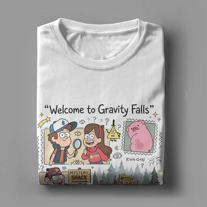 Men's Gravity Falls T Shirt  100% Cotton Clothes Amazing Short Sleeve O Neck Tee Shirt Unique T-Shirts