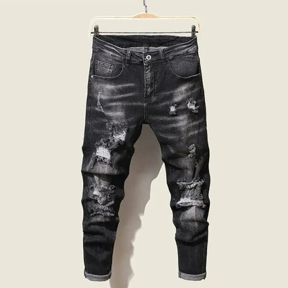 Fashion Men's Jeans Pants Stretch Blue Skinny Jeans For Men Casual Slim Fit Denim Pants Korean Style Male Trousers Jeans