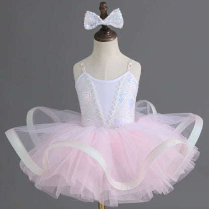 Children's Day Dance Dress Girl Ballet Princess Summer Dresses Girls Ballet Sequins Outfit Kids Clothes Vestidos Birthday Gift
