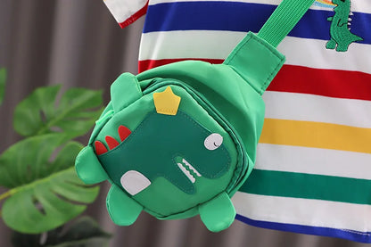 Summer Baby Boys Clothes Set Children Striped Cartoon T-Shirt Pants Bag 3Pcs/Sets Kids Girls Clothing Infant Costume Traksuits