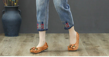 Fashion Summer Ladies Ripped Loose Jeans Womens Leisure Embroidery Denim Trousers Vintage Females Elastic Harem Pants
