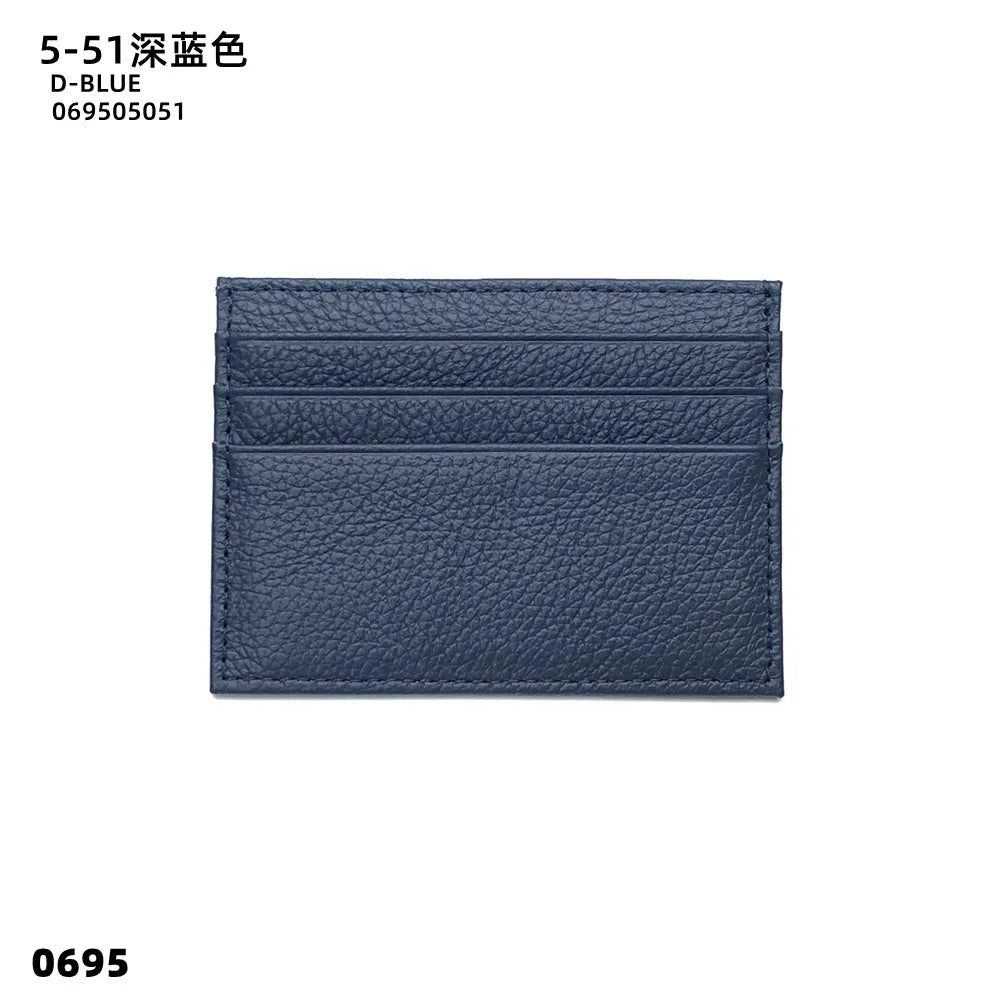 Porte-cartes en cuir de vachette avec logo personnalisé pour femme et homme, sac à cartes fin en cuir véritable, gravure du nom, portefeuille de luxe décontracté