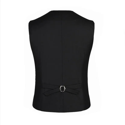 Men Suit Vest British Style Solid Single-breasted Sleeveless Male Waistcoat Slim Breathable Business Casual Man Vest