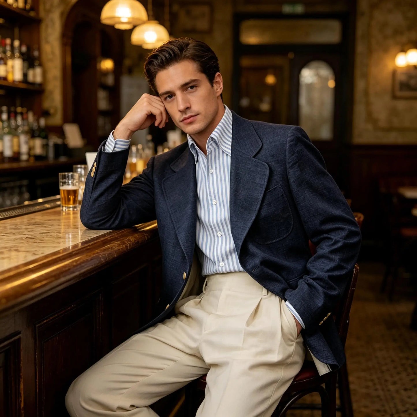 Men Natural Linen Blazer Suit Jacket Breathable Slim Fit Single Breasted Business Office Wedding Party Smart Casual Outerwear