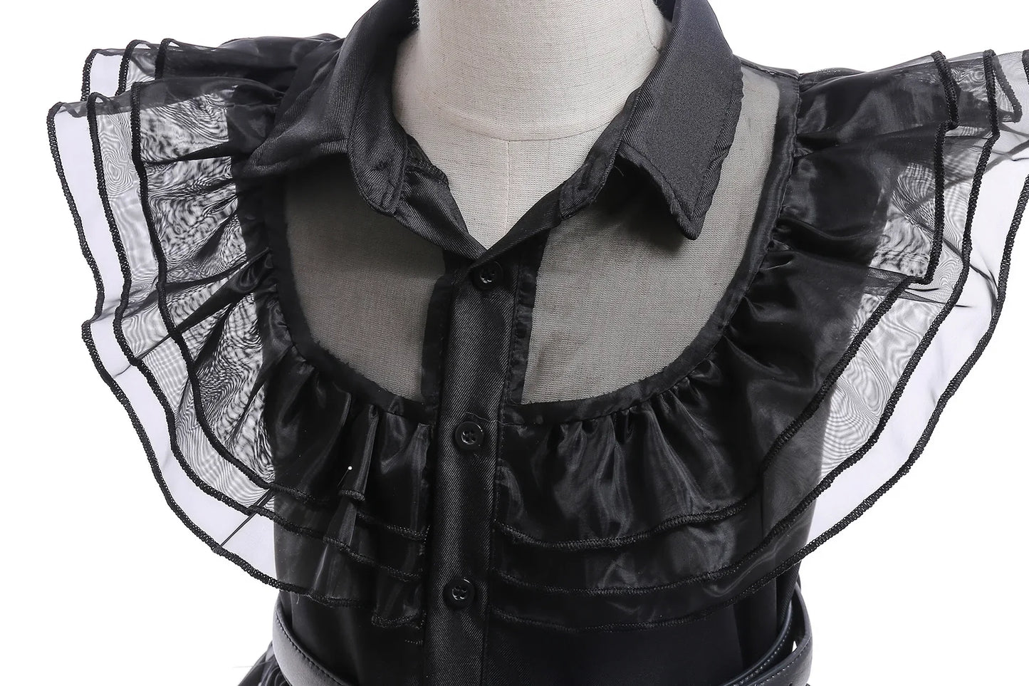Wednesday Cosplay For Girls Costume Movie Addams Dresses for Girl Kids Mesh Party Dresses Halloween Carnival Costumes 4-12Yrs