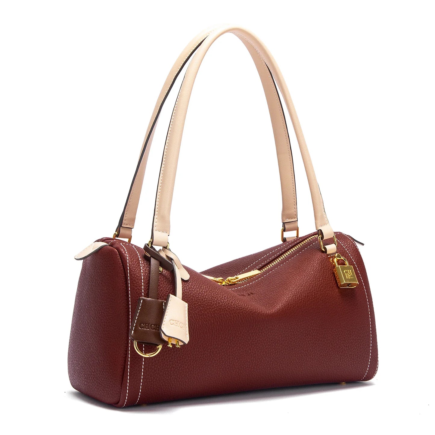Women's Boston Bag Autumn New Simple Brown Shoulder Bag High Quality Texture Handbag