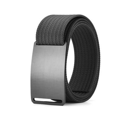 Aluminum Buckle Nylon Belt New Outdoor Belt men's Casual Canvas Woven Belt Leather Belt Men Cinto Preto Y005