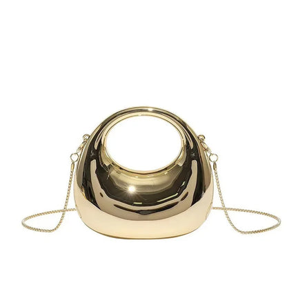 Mini Acrylic Dinner Bag Women's Crossbody Chain Handbag New Arrival Elegant Folded Underarm Bag with Magnetic Buckle Clutch