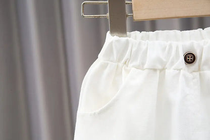 New Baby Boys Girls Summer Outwear Cotton Strips Sports Suit Infant T Shirt Shorts Children Clothing Tracksuits Sets Outwear