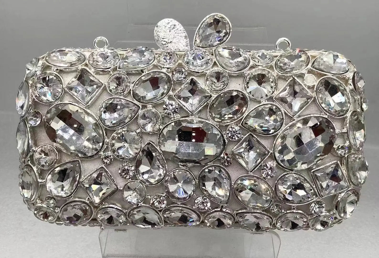 Natural Rhinestone Handmade Clutch Women Wedding Party Cocktail Evening Bag Colorful Diamond Handbag Fashion Yellow Purse