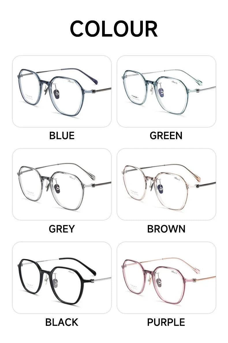 Geometric Personalized Polygonal Men's and Women's Simple Frames Blue Light Reading Glasses Customizable Prescription