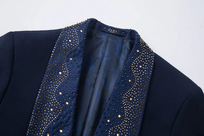 2024 High-grade Light Luxury Mens Suits Set 3 Pieces, Wedding Host Banquet Performance Party Blazer Dress with Pants Vest, S-3XL