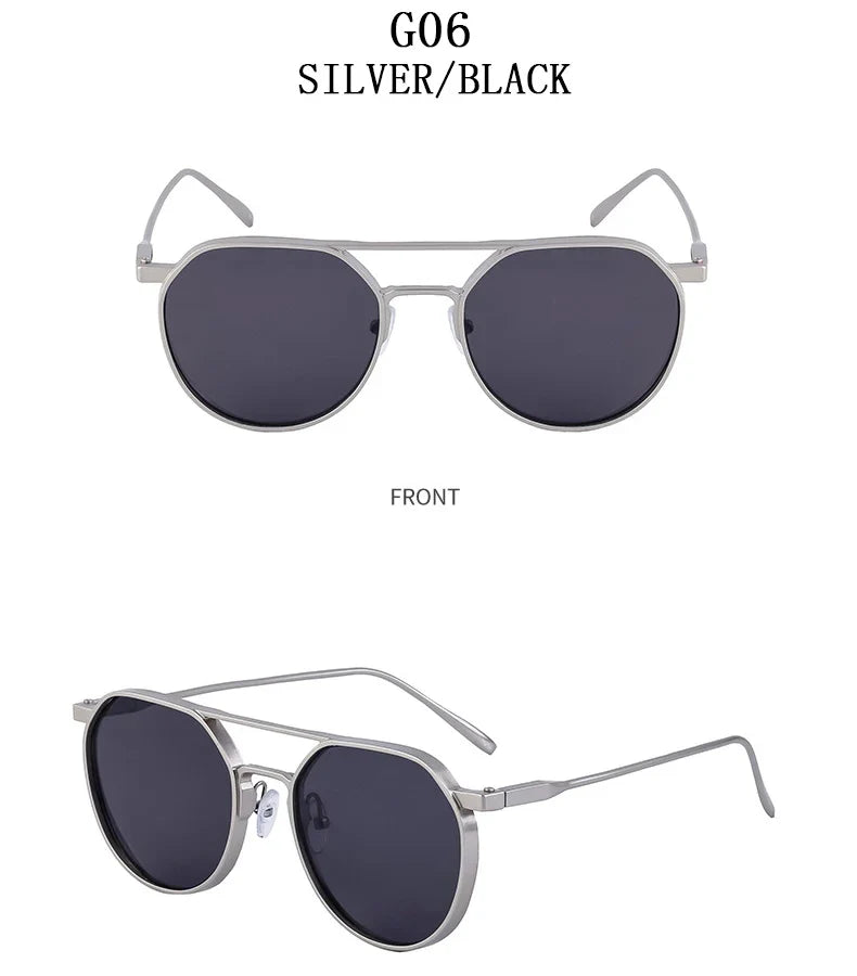 Heavy Metal Sunglasses For Men Round Steampunk Sunglasses Women Trendy Luxe Punk Fashion Glasses Gafas De Sol Hombre Zonnebril