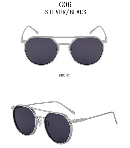 Heavy Metal Sunglasses For Men Round Steampunk Sunglasses Women Trendy Luxe Punk Fashion Glasses Gafas De Sol Hombre Zonnebril