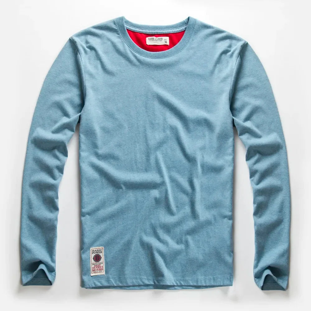 Men's T-Shirts Spring Long Sleeve T-Shirt Men's Clothing Y2k T-Shirt Washing Sweatshirt Shirts Casual O-Neck Streetwear Tee Tops