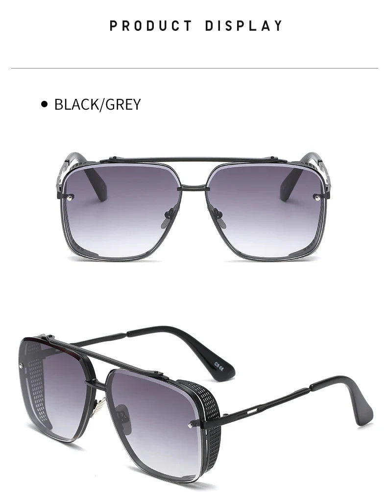 Steampunk Sunglasses For Men 2023 Punk Sunglasses Women Vintage Fashion Glasses Luxury Retro Square Shades Trending Gafas De Sol