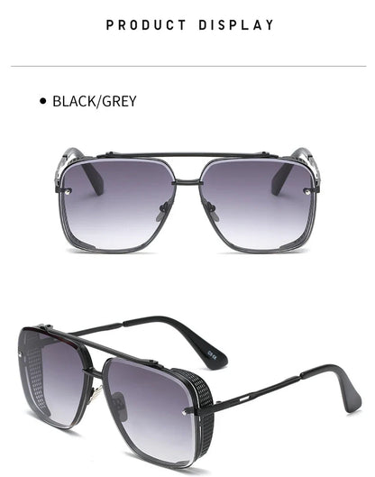 Steampunk Sunglasses For Men 2023 Punk Sunglasses Women Vintage Fashion Glasses Luxury Retro Square Shades Trending Gafas De Sol