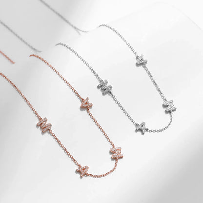 925 Sterling Silver Classic Letters MAMA Pendant Necklaces Rose Gold Color Link Chain For Women Jewelry Christmas Gifts