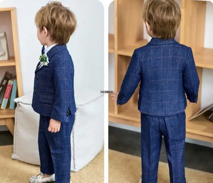 Children Formal Wedding Dress Child Performance Party Dance Costume Baby Boys 1 Year Birthday Suit Newborn Kids Photograph Suit